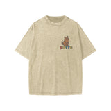 Jude - Rotto quokkas snow washed kids tee (Khaki)