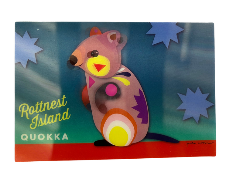 3D postcard Cromer quokka