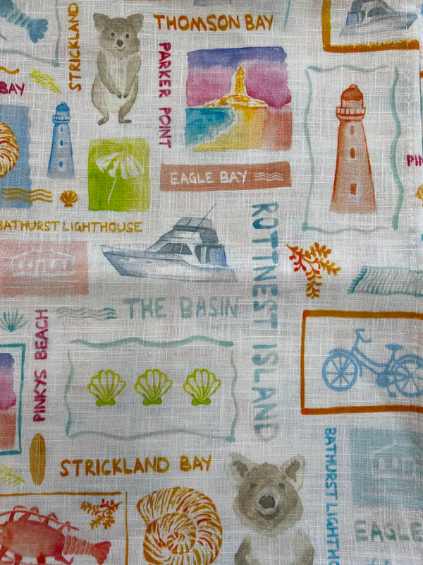 Island Gypsy Rottnest Icons Tea towel