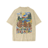 Jude - Rotto quokkas snow washed kids tee (Khaki)