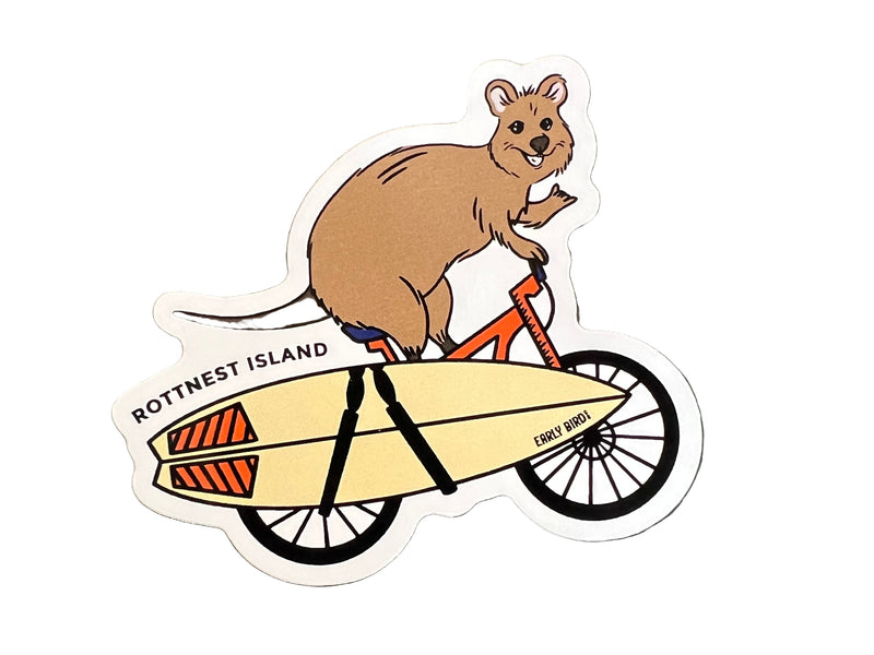 Quokka On Bike Sticker