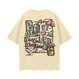Jude - Rotto wish you were here oversized tee (Light Apricot)