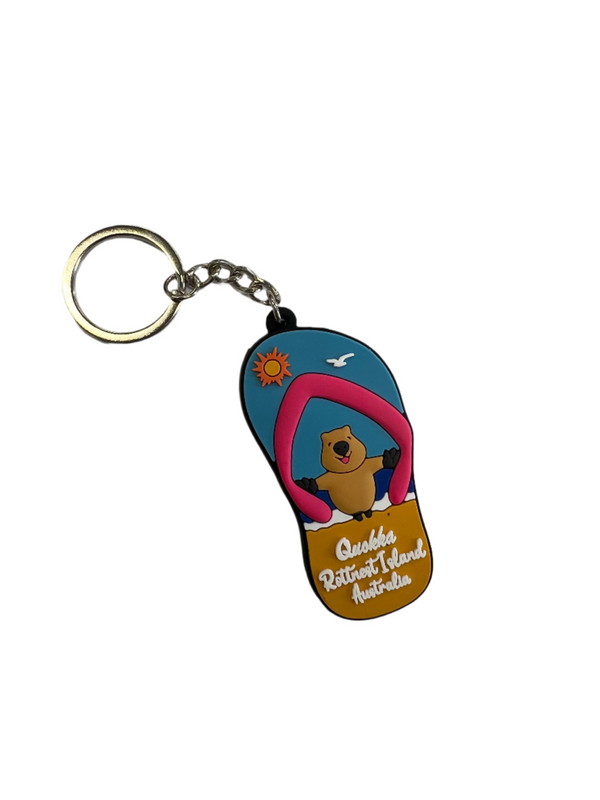 Quokka beach thong keychain