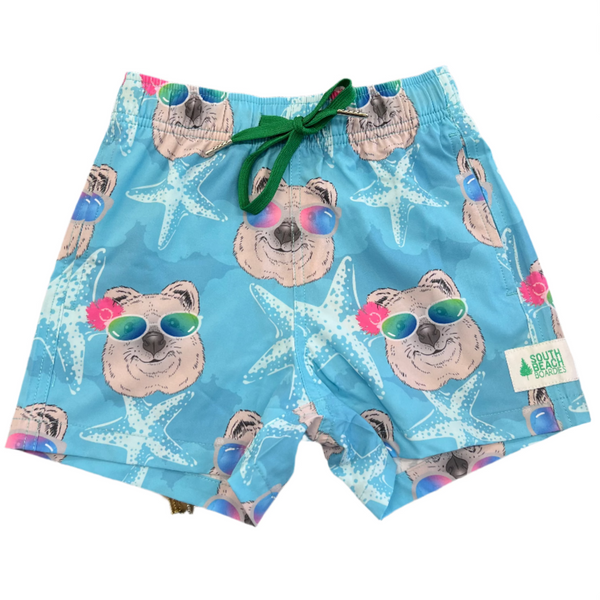 Kids Stretchy Quok-Star Swim Trunks