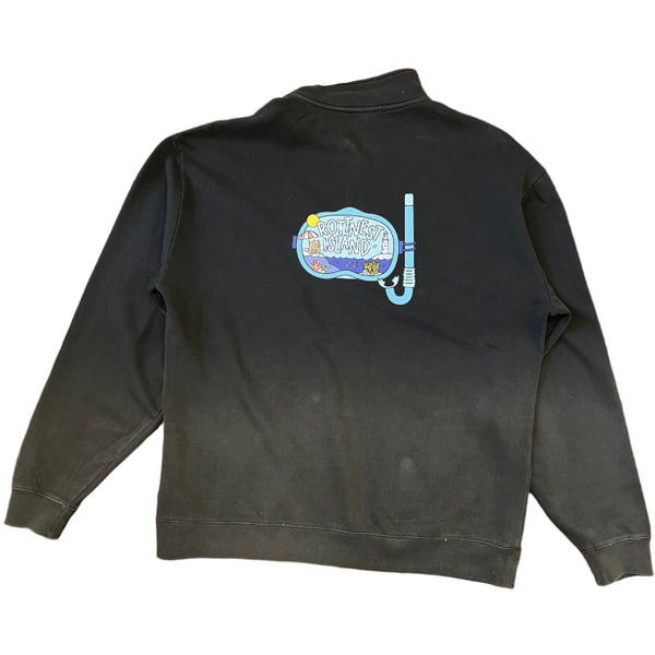 Faded Black Snorkel 1/4 Zip Jumper