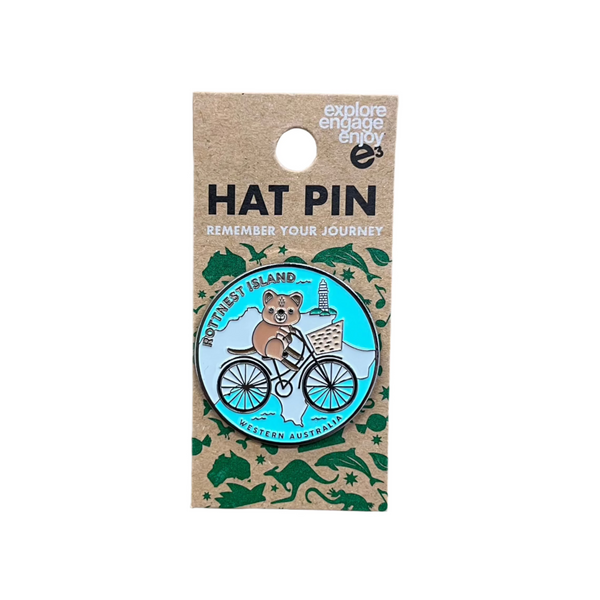 Quokka Bike Circle Hat Pin