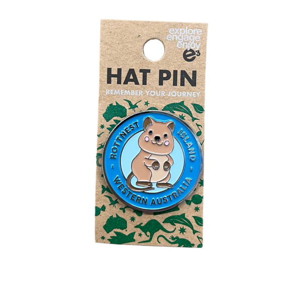 Quokka Blue Circle Hat Pin