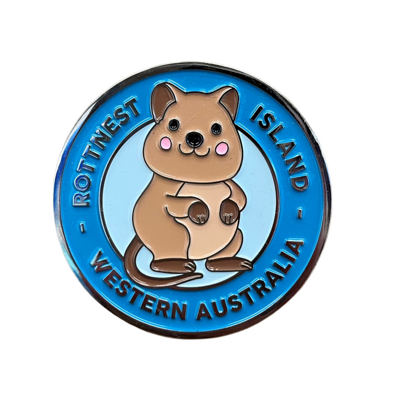 Quokka Blue Circle Magnet