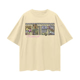 Jude - Rotto panels oversized tee (Light Apricot)