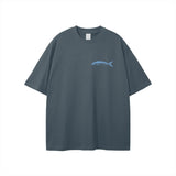 Jude - Rotto catch oversized tee (Gray Blue)