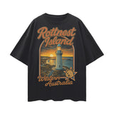 Jude - Rotto Vintage Lighthouse Oversized Tee (Black Beauty)