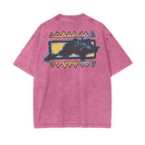 Jude - 90s Rotto Oversized Acid Washed Tee (Pink)