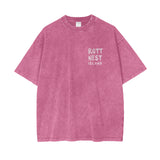 Jude - Rotto Regular acid wash tee (Rose Red)