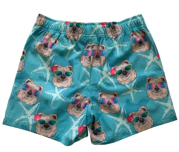 Kids Stretchy Quok-Star Swim Trunks